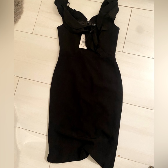 Bardot black ruffle dress 6/S - Picture 2 of 7
